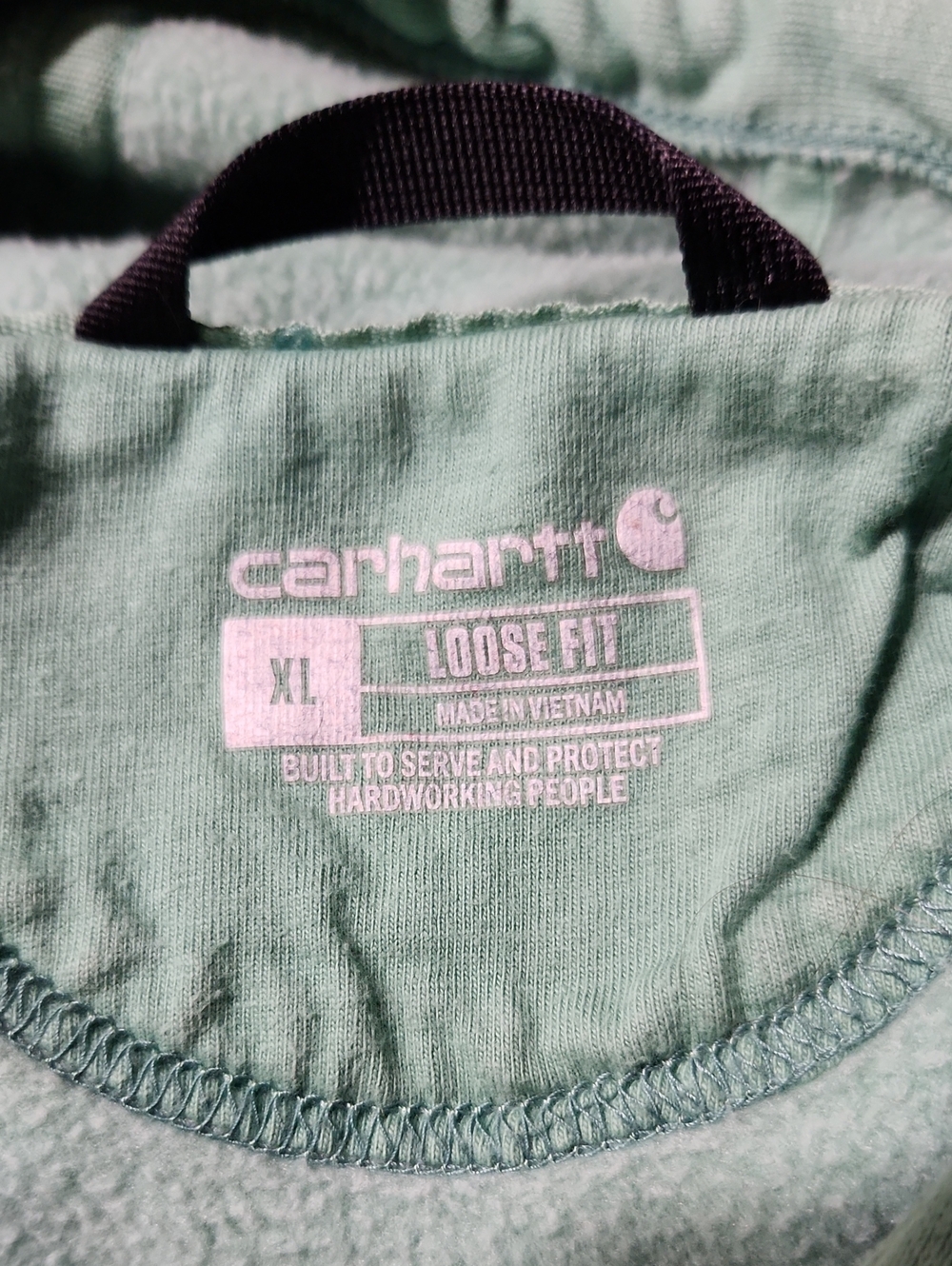 Carhartt Iconic Loose Fit Midweight Logo Sleeve Green Pullover Hoodie Size XL - Picture 5 of 6